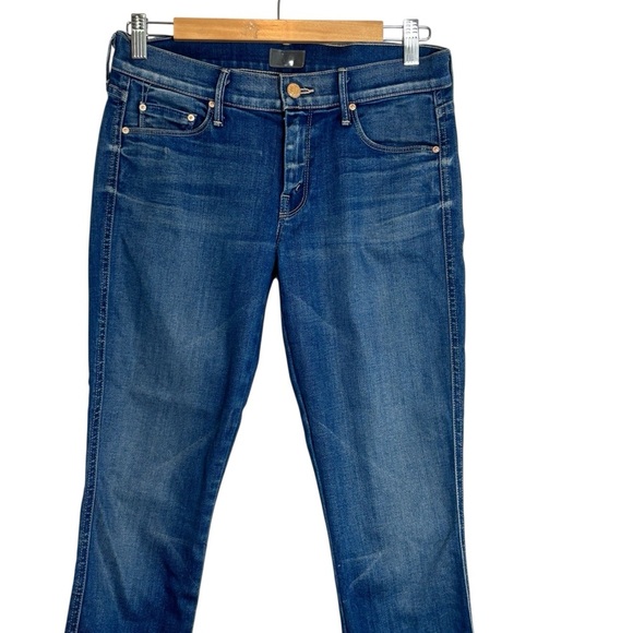 Mother Jeans Women’s Size 26 The Vamp Spiked Heels to Tractor Wheels In Blue - Picture 4 of 6